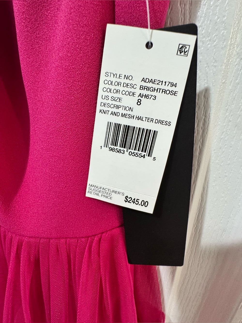 Adrianna Papell Mixed Media Tiered Cocktail Midi Dress - Picture 6 of 12